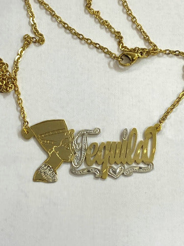 personalized name necklace chain nefertiti