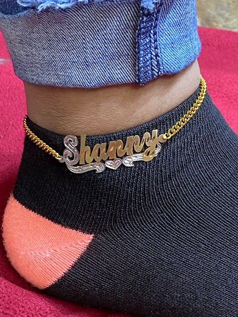 personalized name anklet sp