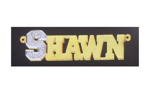 Products Personalized 3D Double Plate Name Necklace / block letter