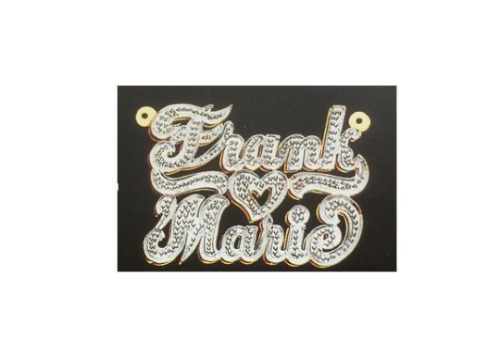 Personalized 3D Double Plate Name Necklace / two names