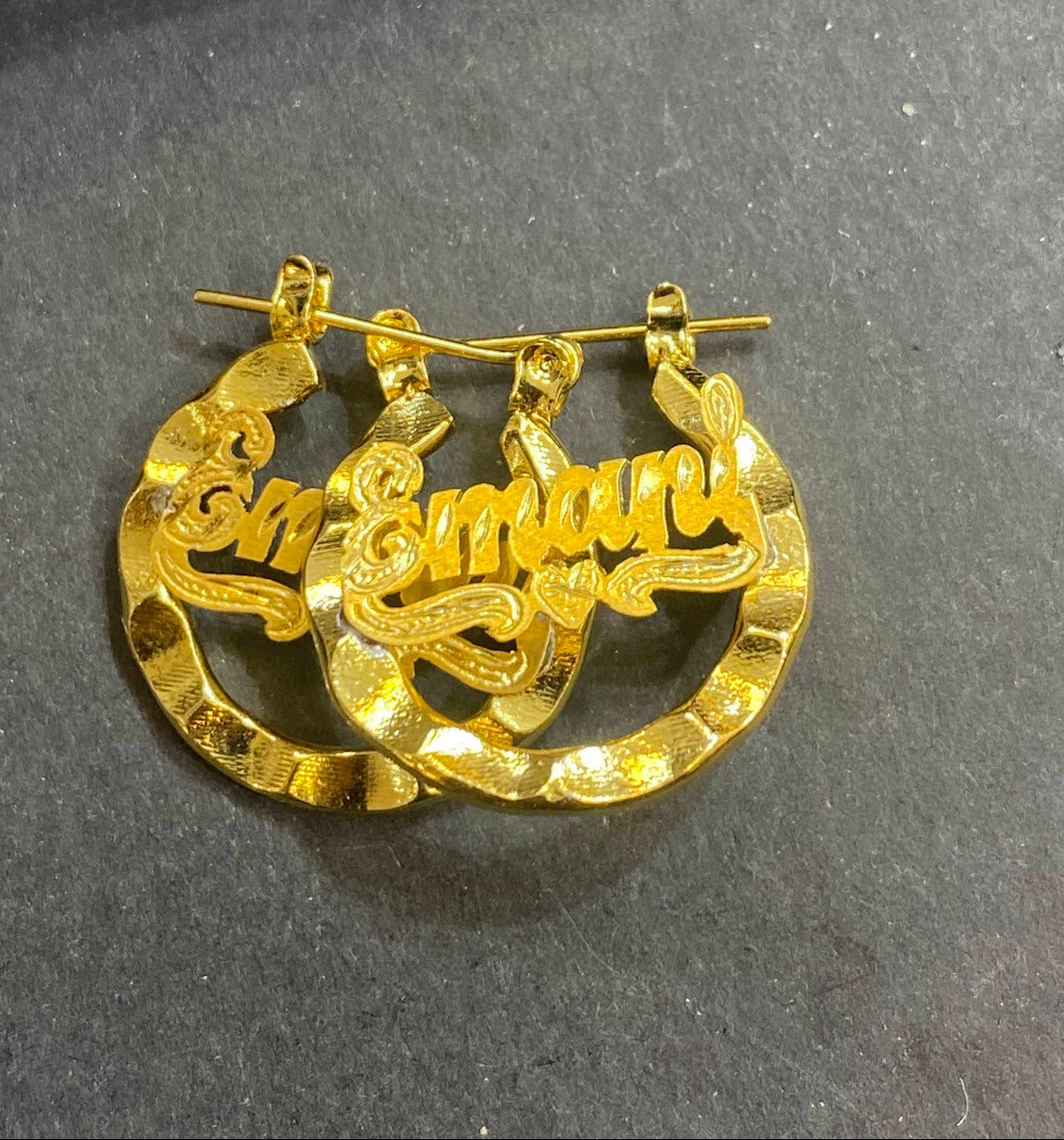 Personalized baby 1 inch name hoop earrings custom mini gold jewelry