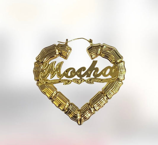 personalized heart earrings