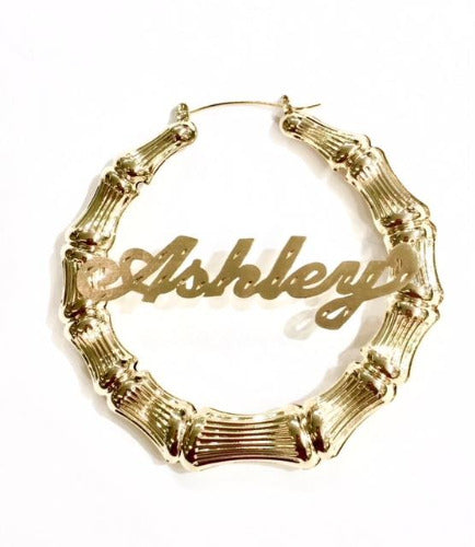 personalized name earrings simple