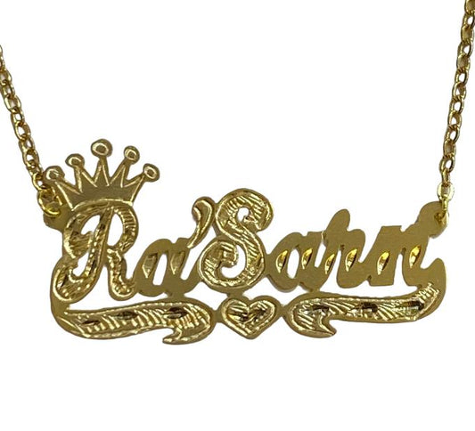 personalized name necklace chain CROWN /a1