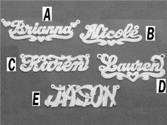 Personalized .925 Sterling Silver Any Name Single Plate Nameplate Necklace